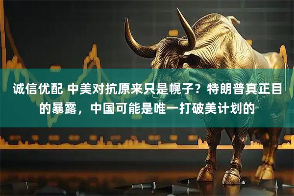 诚信优配 中美对抗原来只是幌子？特朗普真正目的暴露，中国可能是唯一打破美计划的